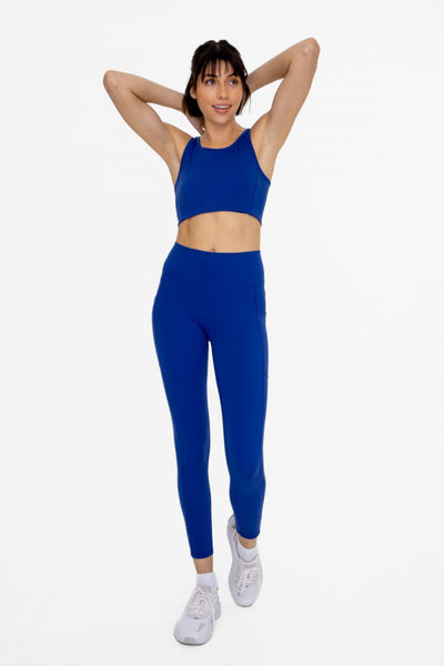 Mono B Lycra-Blend Essential Sweetheart Back Highwaist Leggings