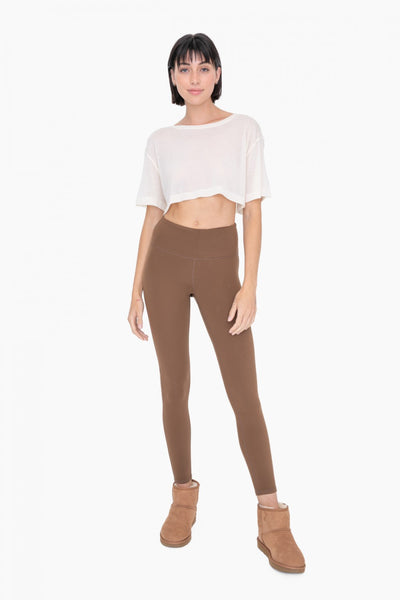 Mono B Tencel Semi Sheer Flow Cropped Top