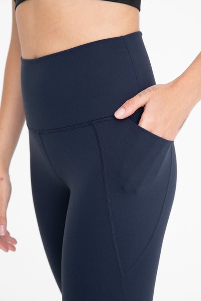 Mono B Tapered Band Essential Solid Highwaist Leggings