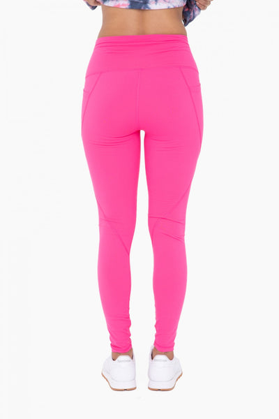 Mono B Tapered Band Essential Solid Highwaist Leggings