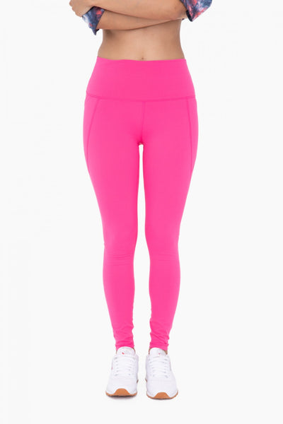 Mono B Tapered Band Essential Solid Highwaist Leggings