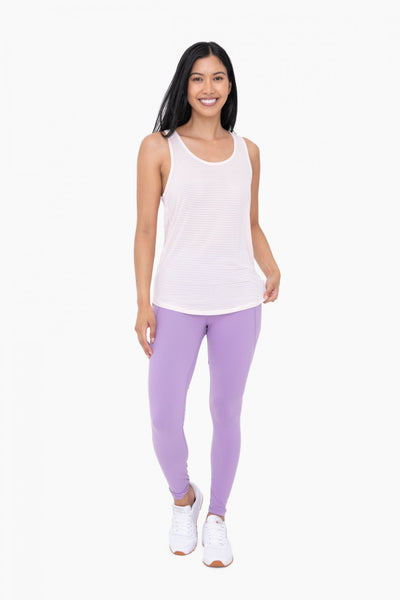 Mono B Tapered Band Essential Solid Highwaist Leggings