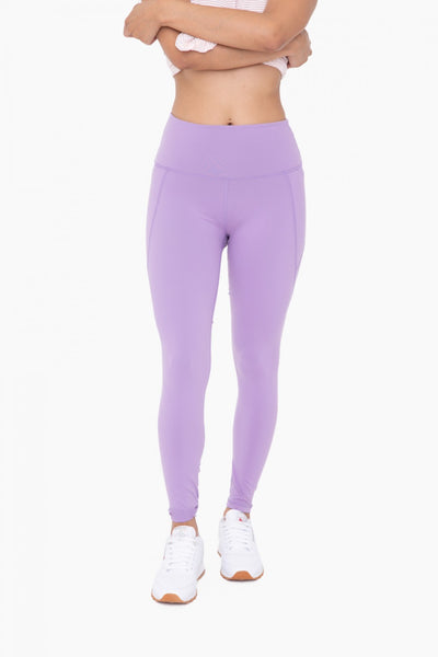 Mono B Tapered Band Essential Solid Highwaist Leggings