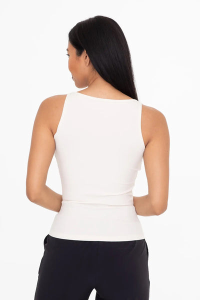 Square Neck Ribbed Tank Top