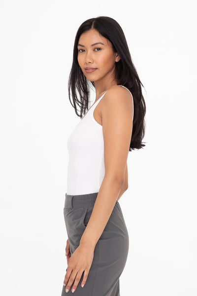 Square Neck Ribbed Tank Top