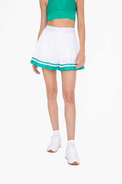 Stripe Pleated Tennis Skirt