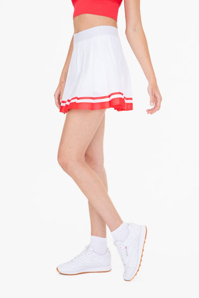 Stripe Pleated Tennis Skirt