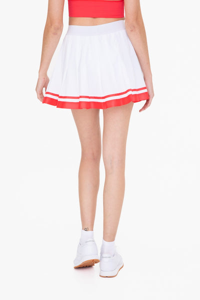 Stripe Pleated Tennis Skirt