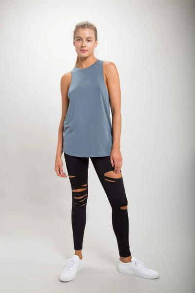 Mono B Twist Strap Tencel Muscle Tank