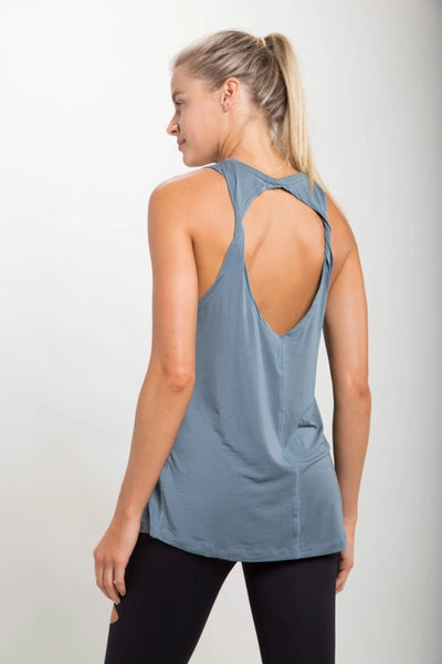 Mono B Twist Strap Tencel Muscle Tank