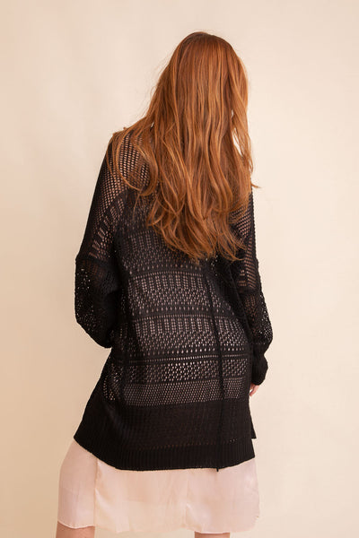 Long netted deals cardigan