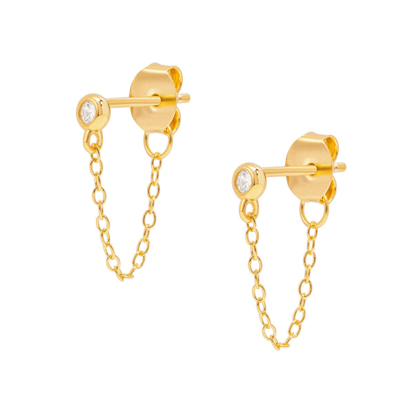 earrings - Maris Chain Studs Earrings - Girl Intuitive - Mod + Jo -