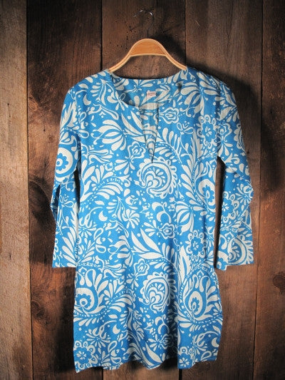 Tunic - Tunic White and Blue - Girl Intuitive - Nusantara -