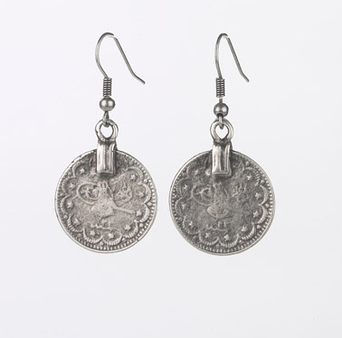 earrings - Ancient Ottoman Coins Dangle Earrings - Girl Intuitive - Island Imports -