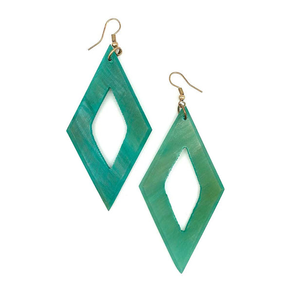 earrings - Anju Omala Azure Coast Collection Large Diamonds Earrings - Girl Intuitive - Anju Jewelry -
