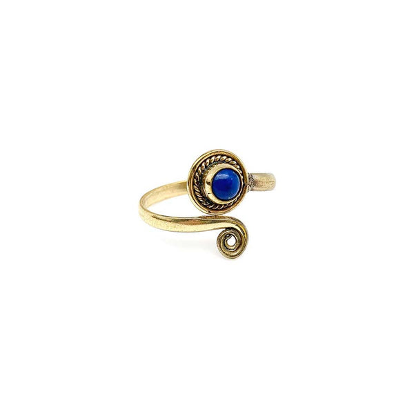 Ring - Anju Lapis Adjustable Ring - Girl Intuitive - Girl Intuitive - Gold-tone