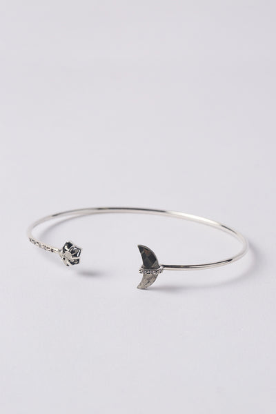 bracelet - Chan Luu Bangle with Diamonds - Girl Intuitive - Chan Luu - Silver