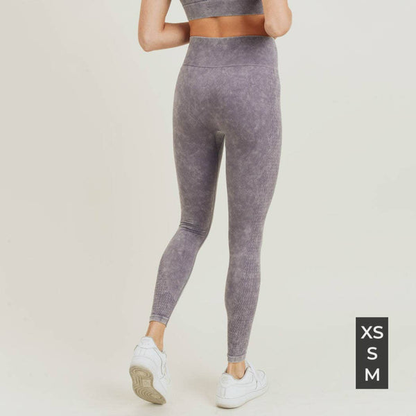 Leggings - Mono B Wavelength Mineral Wash Seamless Highwaist Leggings - Girl Intuitive - Mono B -