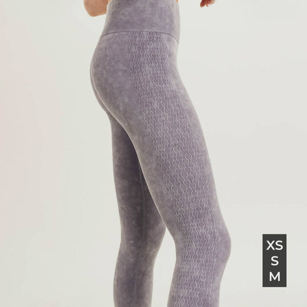 Leggings - Mono B Wavelength Mineral Wash Seamless Highwaist Leggings - Girl Intuitive - Mono B -