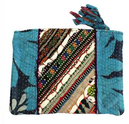 Bags - Balochi Kantha Bohemian Pouch - Girl Intuitive - WorldFinds -