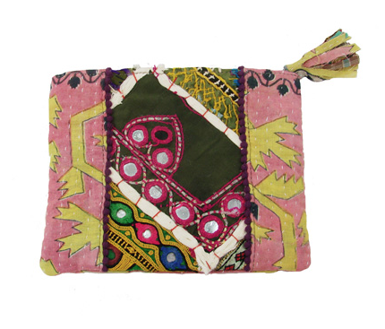 Bags - Balochi Kantha Bohemian Pouch - Girl Intuitive - WorldFinds -