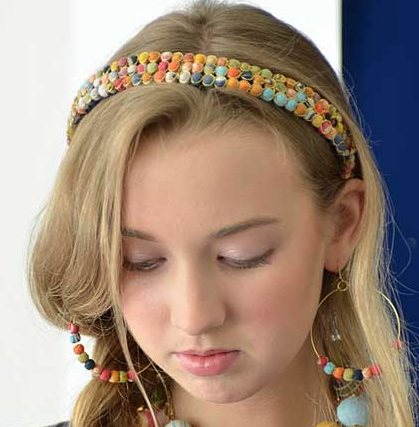 Hair - Beaded Kantha Headband - Girl Intuitive - WorldFinds -