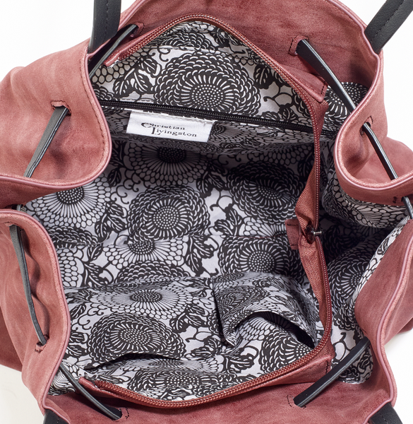 Bags - Belted Shopper Bag in Burgundy - Girl Intuitive - Christian Livingston -