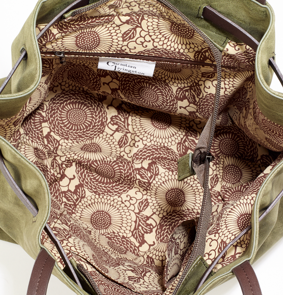 Bags - Belted Shopper Bag in Green - Girl Intuitive - Christian Livingston -