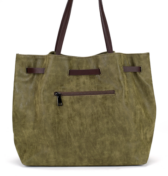 Bags - Belted Shopper Bag in Green - Girl Intuitive - Christian Livingston -