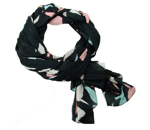 Scarves - Birds of a Feather Scarf - Black - Girl Intuitive - WorldFinds -