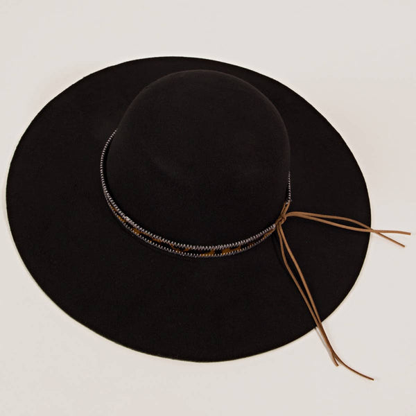 hat - Bohemian Faux Wool Felt Hat - Girl Intuitive - Avenue Zoe -