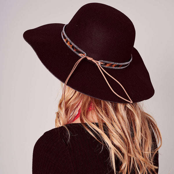 hat - Bohemian Faux Wool Felt Hat - Girl Intuitive - Avenue Zoe -