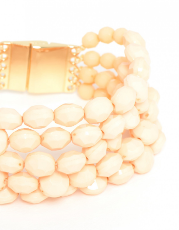 bracelet - Bold Beaded Bracelet in Assorted Colors - Girl Intuitive - Zenzii - Orange