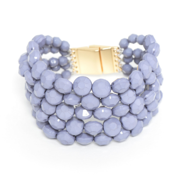 bracelet - Bold Beaded Bracelet in Assorted Colors - Girl Intuitive - Zenzii - Purple