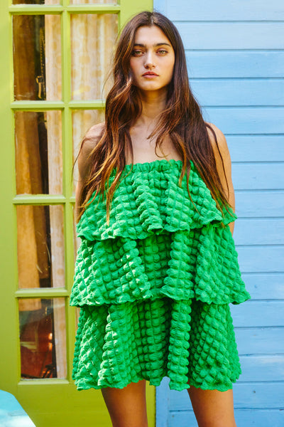Bucketlist Bubble Tiered Tube Top Mini Dress Girl Intuitive Bucketlist Bubble Tiered Tube Top Mini Dress Girl Intuitive