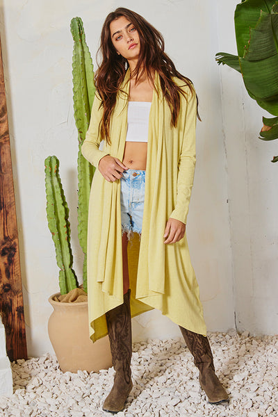 Bucketlist Draped Long Kimono Cardigan