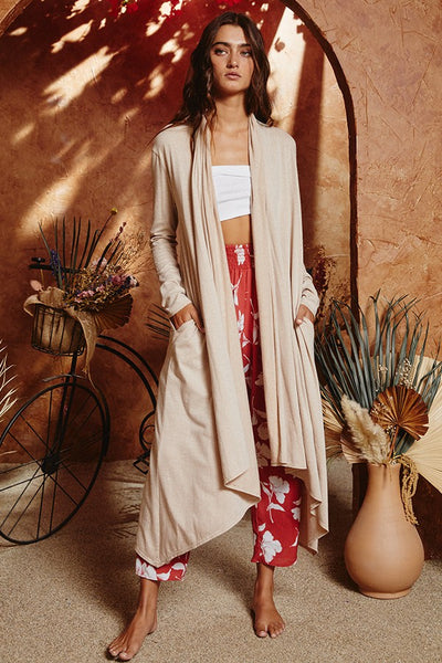 Bucketlist Draped Long Kimono Cardigan