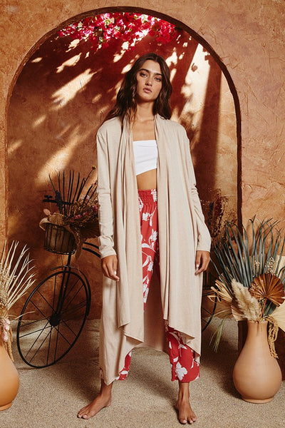 Bucketlist Draped Long Kimono Cardigan