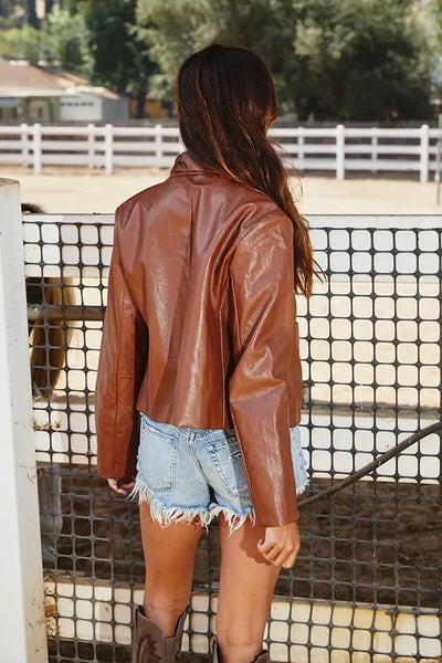 Jacket - Bucketlist Vegan Leather Blazer - Girl Intuitive - Bucketlist -