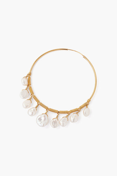 earrings - Chan Luu White Pearl Hoop Earrings - Girl Intuitive - Chan Luu -