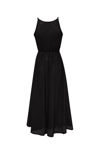 Dresses - Callie Boho Cotton Maxi Dress Black - Girl Intuitive - Secret Language -