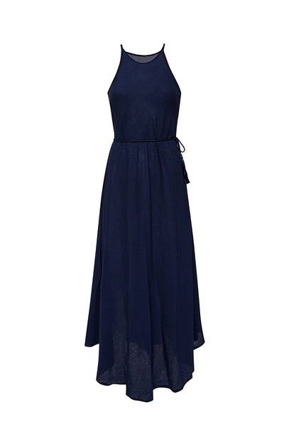 Dresses - Callie Boho Cotton Maxi Dress Navy - Girl Intuitive - Secret Language -