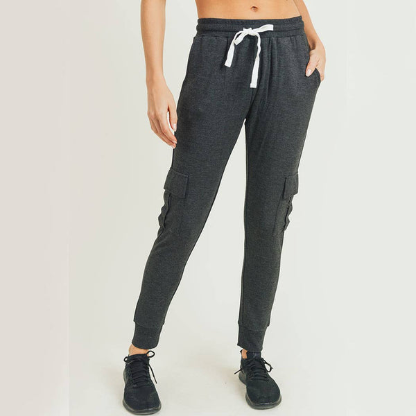 Sweatpants - Cargo Brushed Sweatpants Hybrid - Girl Intuitive - Mono B -