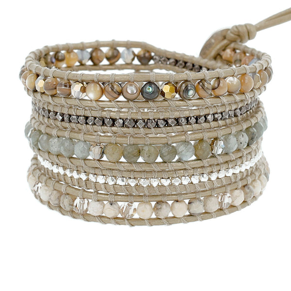 bracelet - Chan Luu Abalone Mixed Wrap Bracelet - Girl Intuitive - Chan Luu -