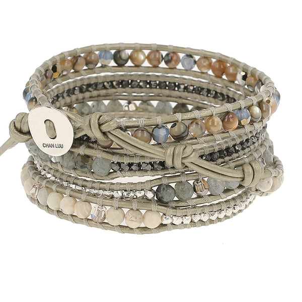 bracelet - Chan Luu Abalone Mixed Wrap Bracelet - Girl Intuitive - Chan Luu -