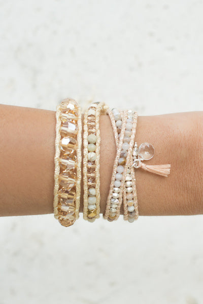 bracelet - Chan Luu Double Wrap on Mokuba Cord - Girl Intuitive - Chan Luu -