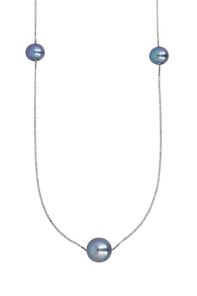Necklace - Chan Luu Floating Pearl Layering Necklace - Girl Intuitive - Chan Luu - Blue