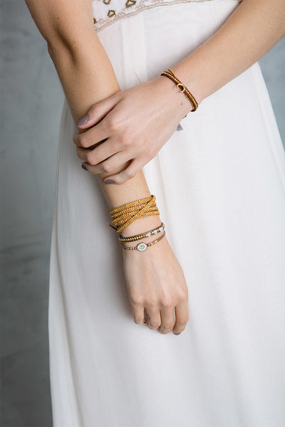 bracelet - Chan Luu Gold Diamond Horn Bracelet - Girl Intuitive - Chan Luu -