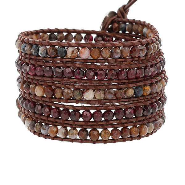 bracelet - Chan Luu Pietersite Wrap on Tamba Leather - Girl Intuitive - Chan Luu -