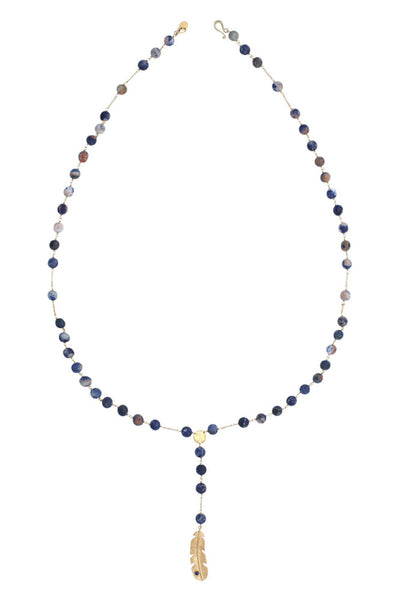 Necklace - Chan Luu Rosary Style Feather Pendant Necklace (Pre-Order) - Girl Intuitive - Chan Luu -